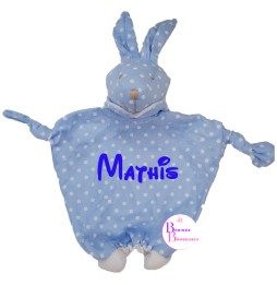 DOUDOU LAPIN BLEU BB ELYSEA 376