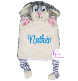 DOUDOU MARIONNETTE LAPIN GRIS 143