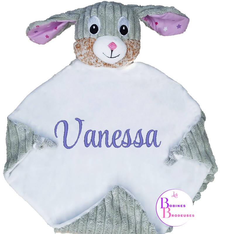 DOUDOU LAPIN GRIS ROSE CUBBIES 420