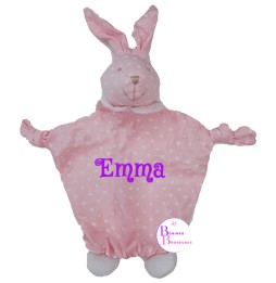 DOUDOU LAPIN ROSE BB ELYSEA 377