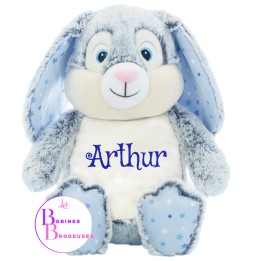 PELUCHE LAPIN ETOILES BLEUES CUBBIES 413