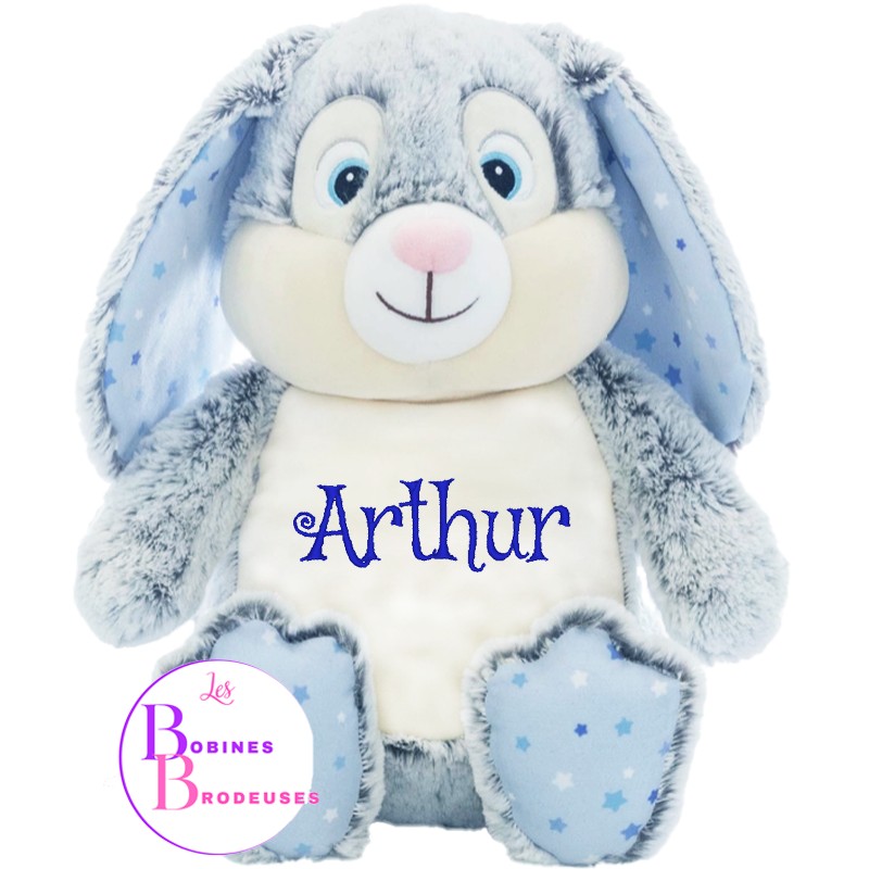 PELUCHE LAPIN ETOILES BLEUES CUBBIES 413