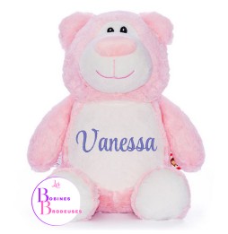 PELUCHE CUBBIES OURS ROSE 56