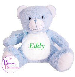 PELUCHE OURS BLEU W. 85