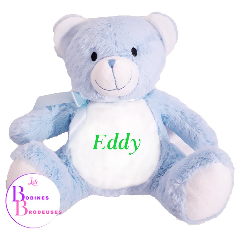 PELUCHE OURS BLEU W. 85