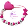 ATTACHE TETINE FUSCHIA COEUR 386