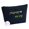 POCHETTE BLEU MAMAN EN OR 330