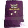 SERVIETTE VIOLETTE CHAT 396