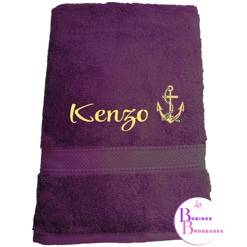 SERVIETTE  BAIN VIOLET 117