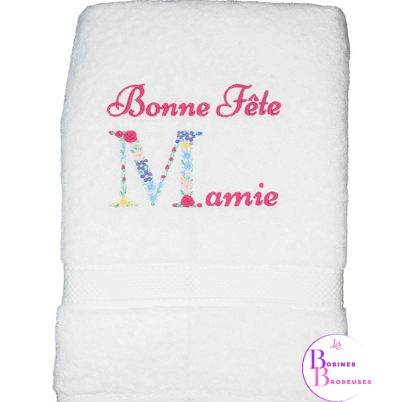 SERVIETTE BLANCHE BONNE FÊTE MAMIES 402