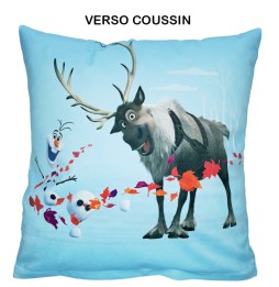 COUSSIN REINE DES NEIGES BLEU 464