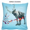 COUSSIN REINE DES NEIGES BLEU 464