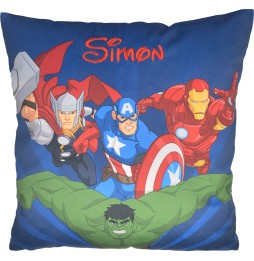 Coussin Personnalisé AVENGERS - Coussin AVENGERS - Coussin Avengers Brodé - AVENGERS Marvel - Coussin Hulk