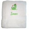 SERVIETTE BAIN DINOS. VERT 501