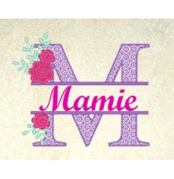 SERVIETTE VANILLE FLEURIE MAMIE 521