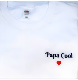 TEE-SHIRT HOMME BLANC PAPA COOL 439