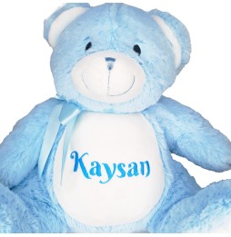 PELUCHE OURS BLEU W. 85