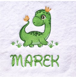 SERVIETTE BAIN DINOS. VERT 501
