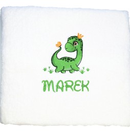 SERVIETTE BAIN DINOS. VERT 501