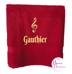 SERVIETTES  BAIN ROUGE 120