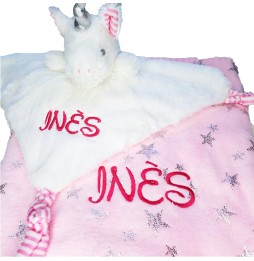 PLAID ROSE + DOUDOU LICORNE 113