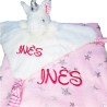 PLAID ROSE + DOUDOU LICORNE 113