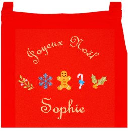 TABLIER DE CUISINE JOYEUX NOEL ROUGE 546