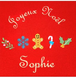 TABLIER DE CUISINE JOYEUX NOEL ROUGE 546