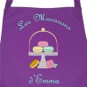 TABLIER DE CUISINE VIOLET MACARONS 548