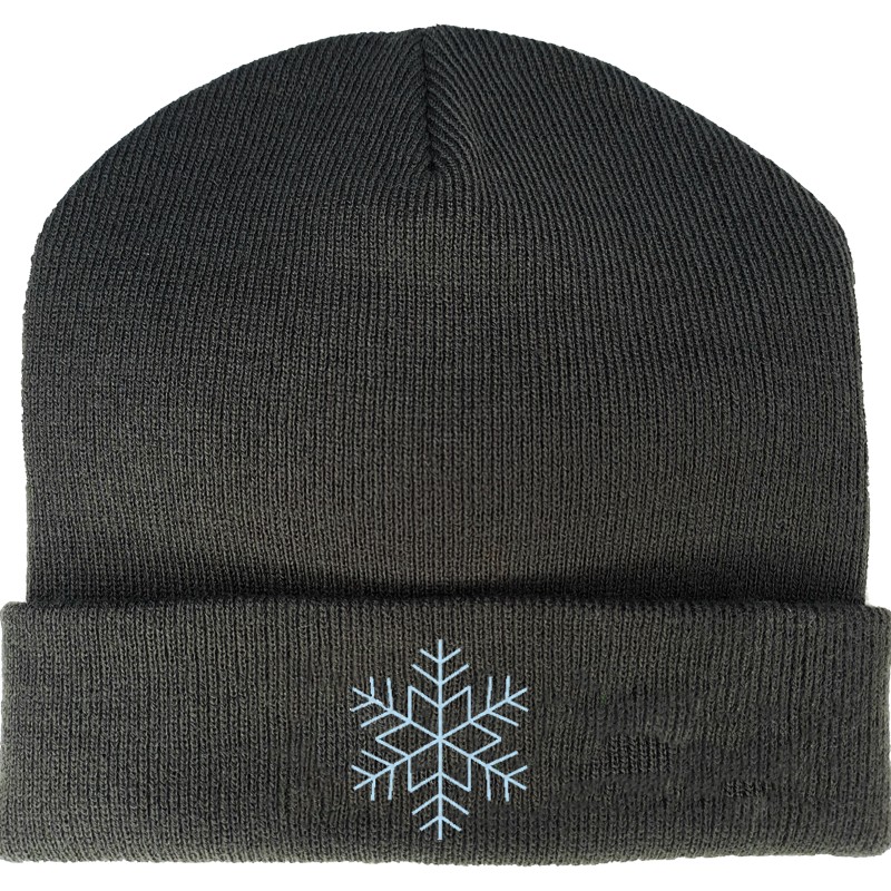 BONNET GRIS FLOCON NEIGE 554