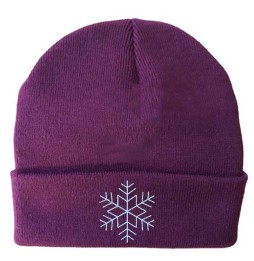 BONNET BORDEAUX FLOCON NEIGE 555