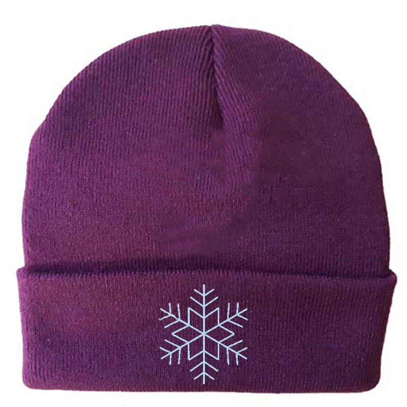 BONNET BORDEAUX FLOCON NEIGE 555