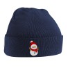 BONNET BLEU BONHOMME NEIGE 558