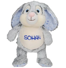 PELUCHE LAPIN ETOILES BLEUES CUBBIES 413