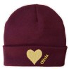 BONNET BORDEAUX COEUR DORÉ ST VALENTIN 569
