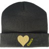 BONNET GRIS COEUR DORÉ ST VALENTIN 571