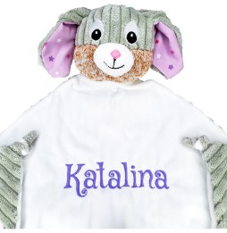 DOUDOU LAPIN GRIS ROSE CUBBIES 420