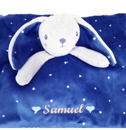 DOUDOU LAPIN BLEU K. 40