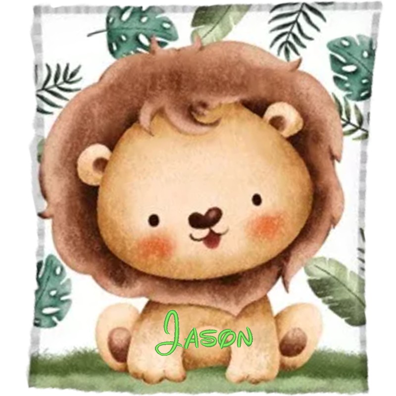 Couverture Bébé Personnalisée - Couverture Bébé Brodée - Plaid Bébé Personnalisé