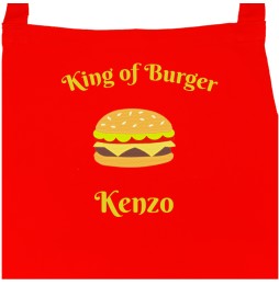 TABLIER DE CUISINE ROUGE BURGER 579