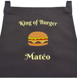 TABLIER DE CUISINE GRIS BURGER 583