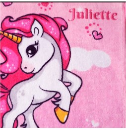 Serviette de Table Personnalisée LICORNE - Serviette Cantine Personnalisée LICORNE  - Serviette de Table LICORNE