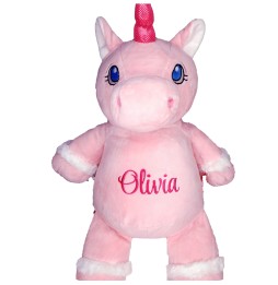 PELUCHE LICORNE ROSE CUBBIES 75